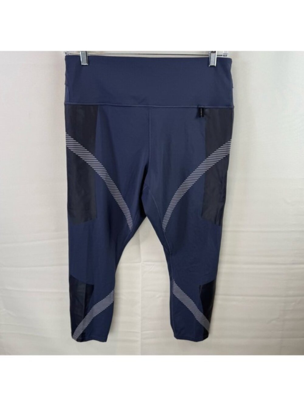 Athleta x Allyson Felix Reflective Run Capri Leggings Women’s 2X Blue High Rise